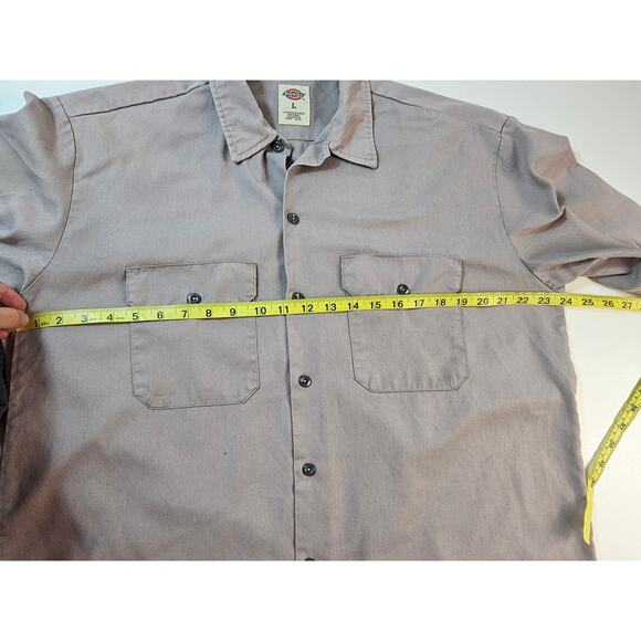 Dickies Gray and Tan Casual Button Down Shirts - Picture 7 of 7